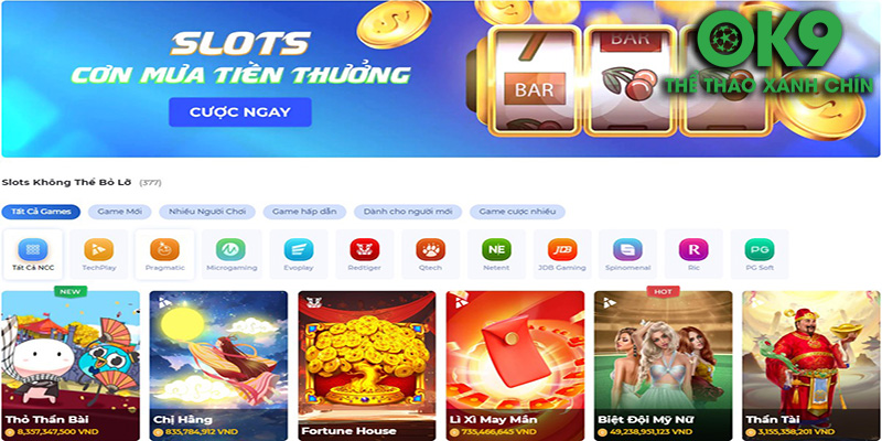 Nổ Hũ OK9 – Khám Phá Thế Giới Jackpot Đầy Hấp Dẫn