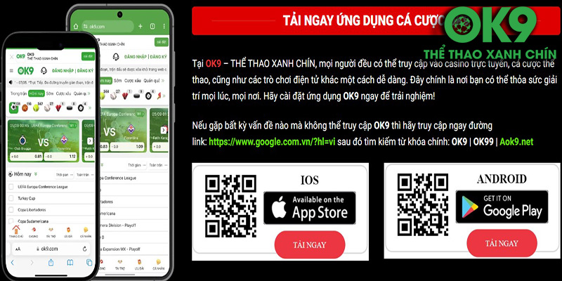 Tải App OK9 - Trải Nghiệm Cá Cược Trên Điện Thoại Mọi Lúc, Mọi Nơi